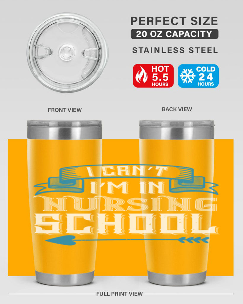 I can’t i’m in nursing school Style 331#- nurse- tumbler