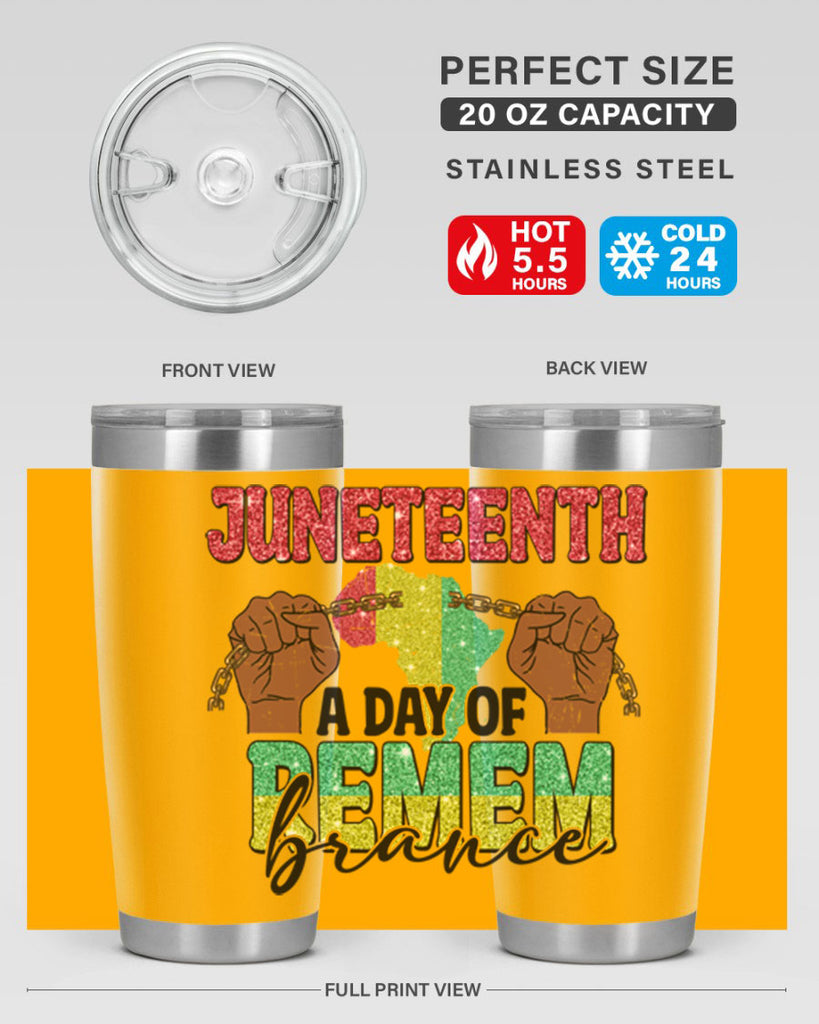 Juneteenth A Day Of Remembrance Png 9#- Juneteenth- tumbler