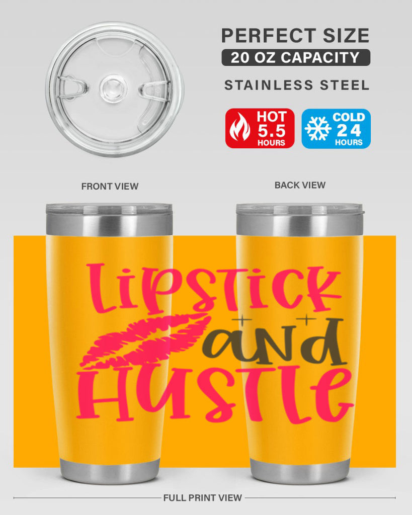 Lipstick and Hustle design Style 230#- make up- Tumbler
