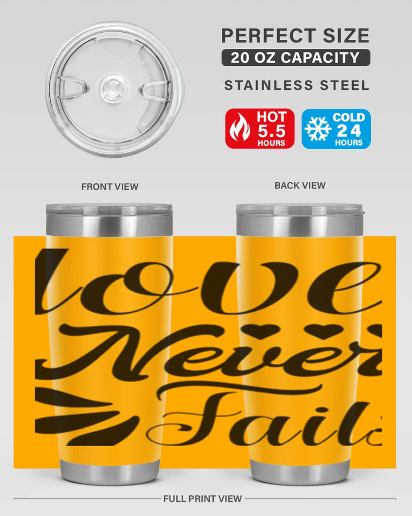 Love Never Fails 316#- winter- Tumbler