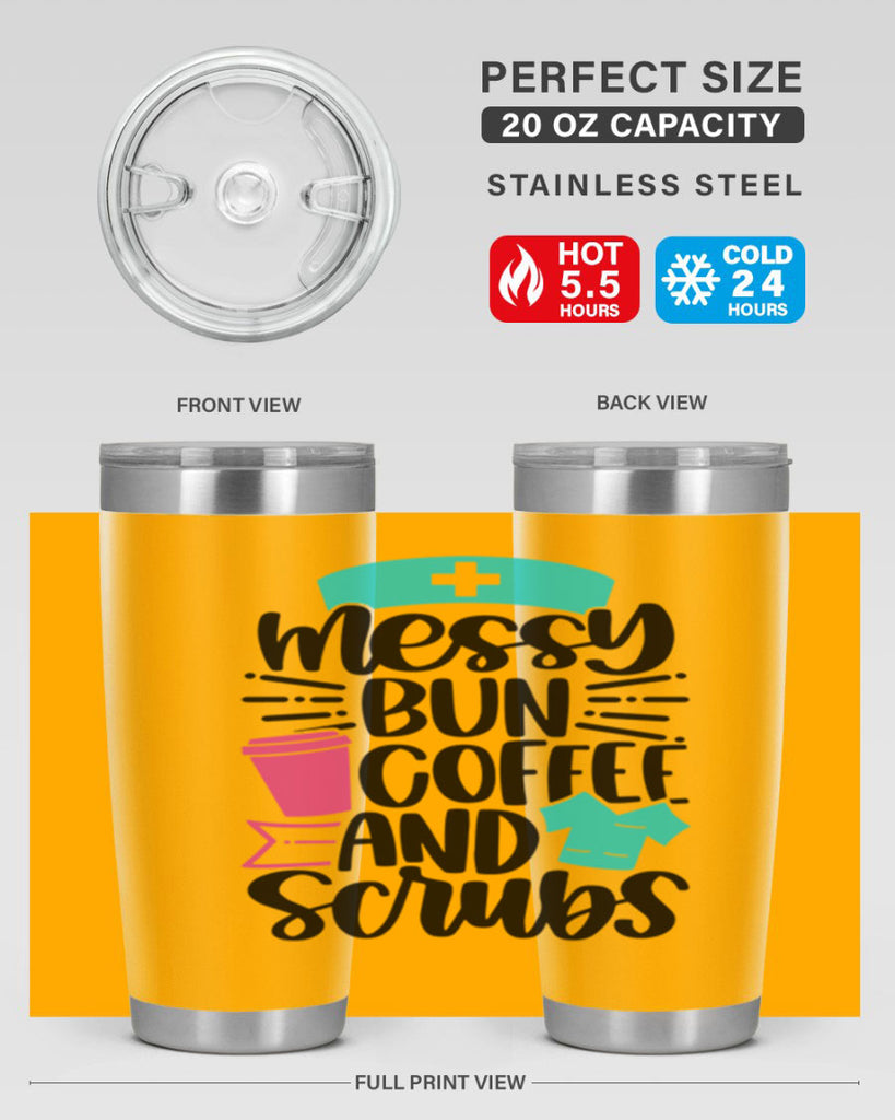 Messy Bun Coffee And Style Style 131#- nurse- tumbler