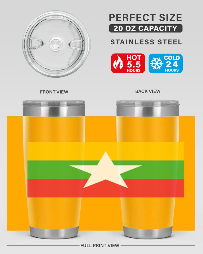 Myanmar 79#- world flags- Tumbler