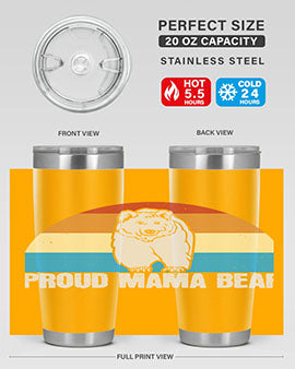 Proud mama bear 26#- Bears- Tumbler