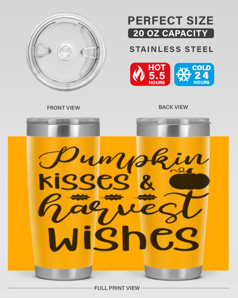 Pumpkin Kisses Harvest Wishes 525#- fall- Tumbler