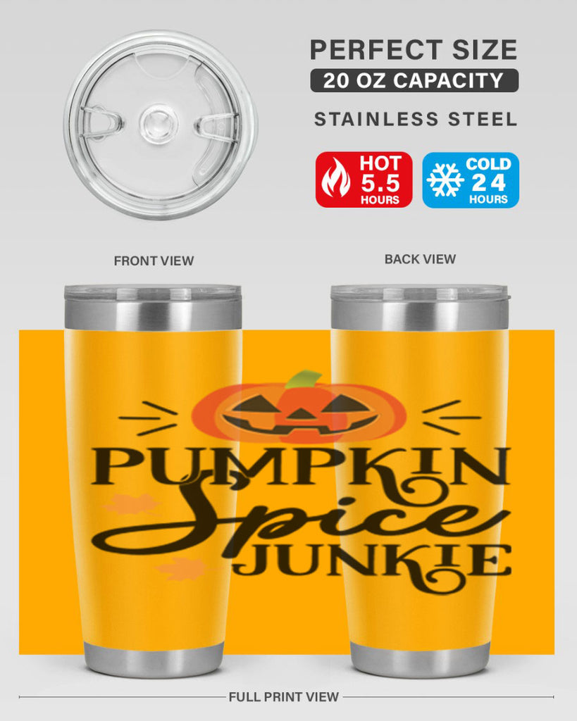 Pumpkinspicejunkie 568#- fall- Tumbler