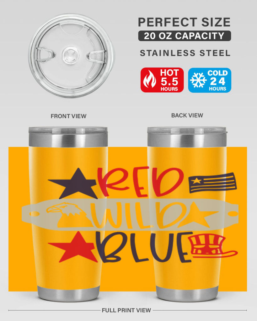 Red Wild Blue Style 171#- Fourt Of July- Tumbler