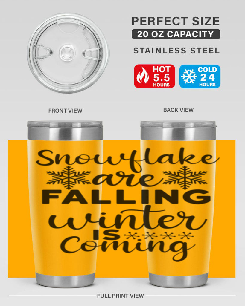 Snowflake Are Falling Winter Is 375#- winter- Tumbler