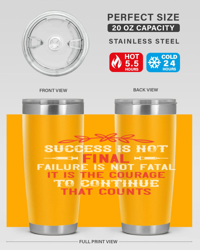 Success is not final Failure is not fatal Style 266#- nurse- tumbler