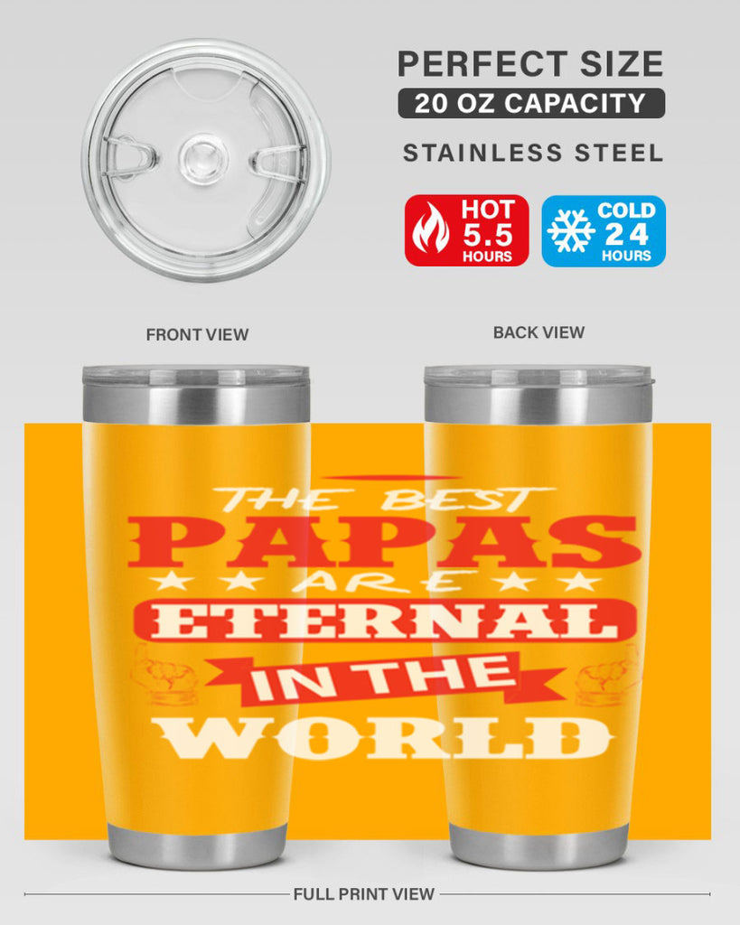 THE BEST PAPAS 108#- grandpa - papa- Tumbler