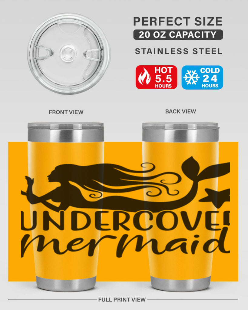 Undercover mermaid 657#- mermaid- Tumbler