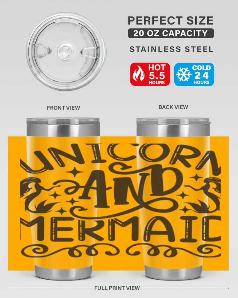Unicorn and mermaid 660#- mermaid- Tumbler