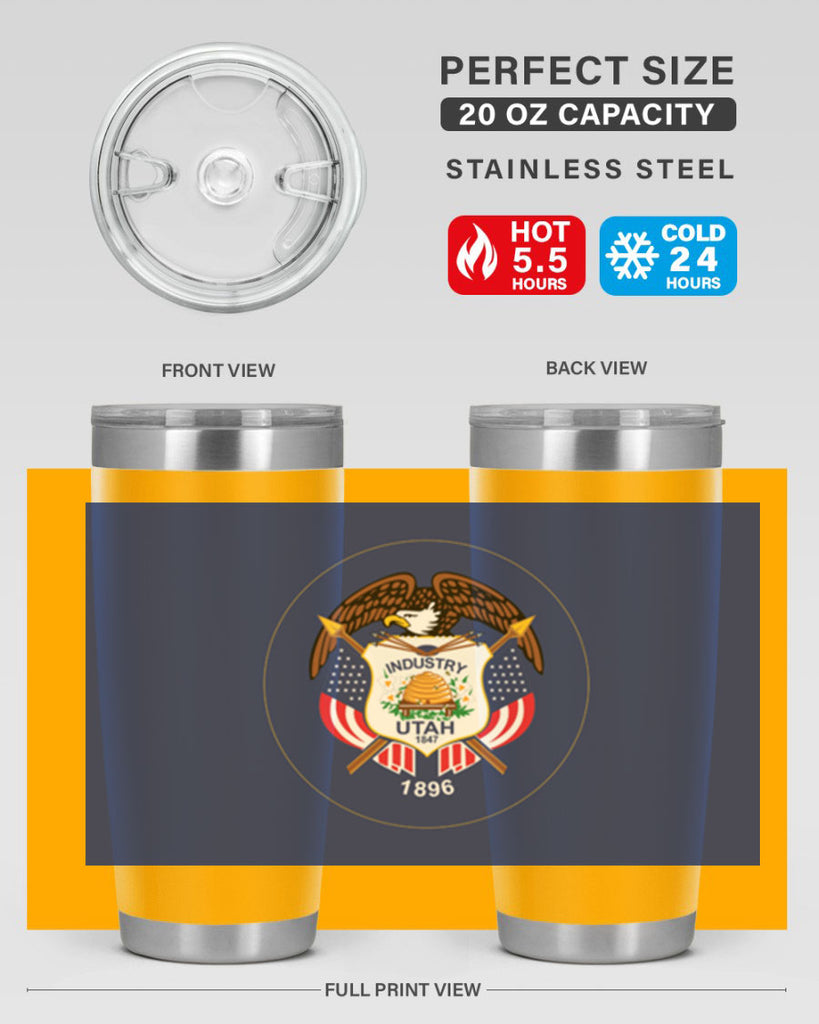 Utah 8#- Us Flags- Tumbler