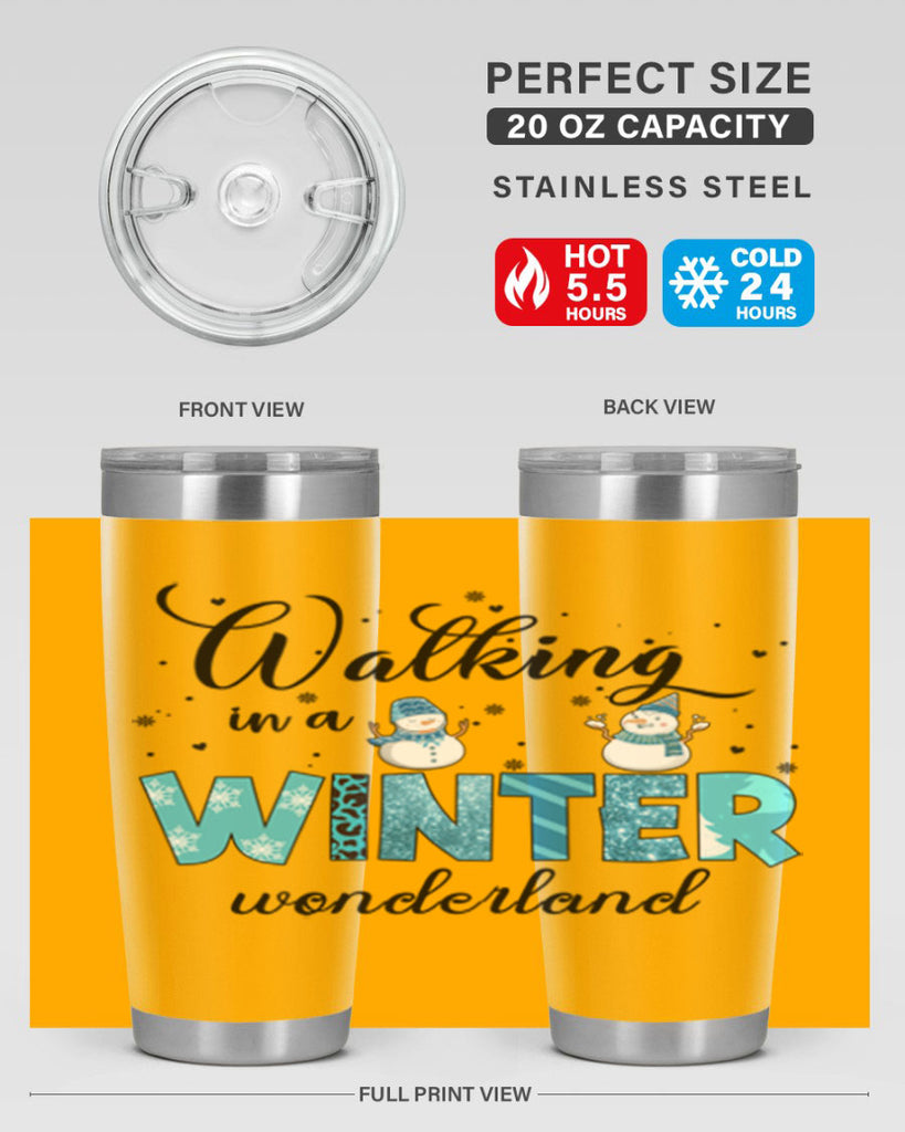 Walking in a winter wonderland 443#- winter- Tumbler