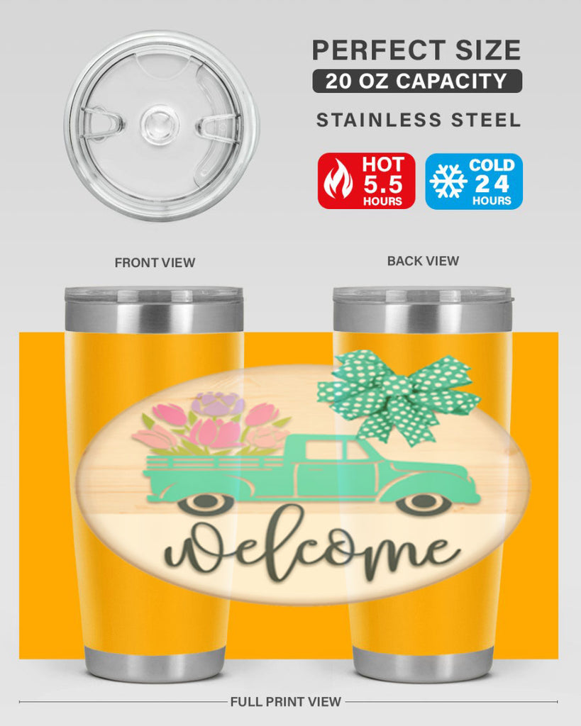 Welcome spring truck Mockup578#- spring- Tumbler
