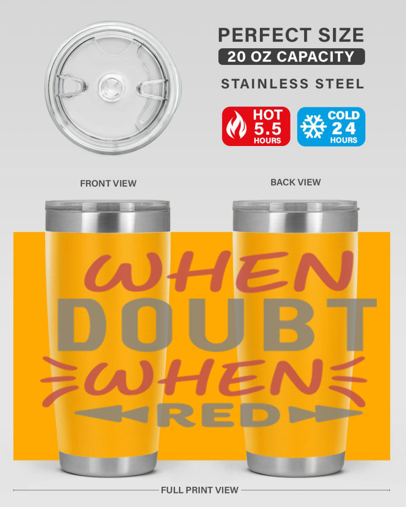 When Doubt Wear Red 154#- fashion- Cotton Tank