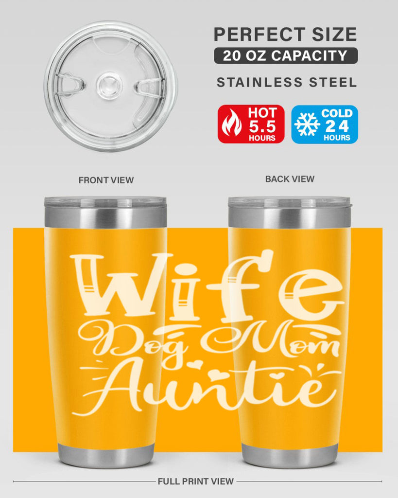 Wife Dog Mom Auntie Style 7#- aunt- Tumbler