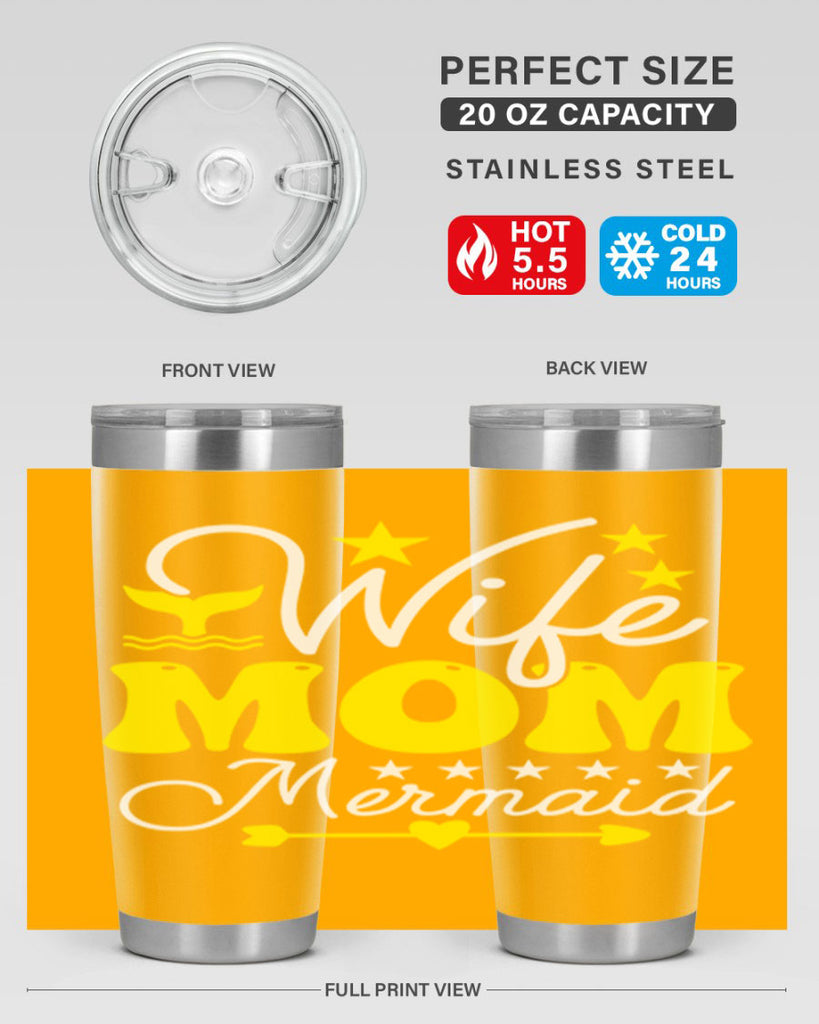 Wife Mom Mermaid 669#- mermaid- Tumbler
