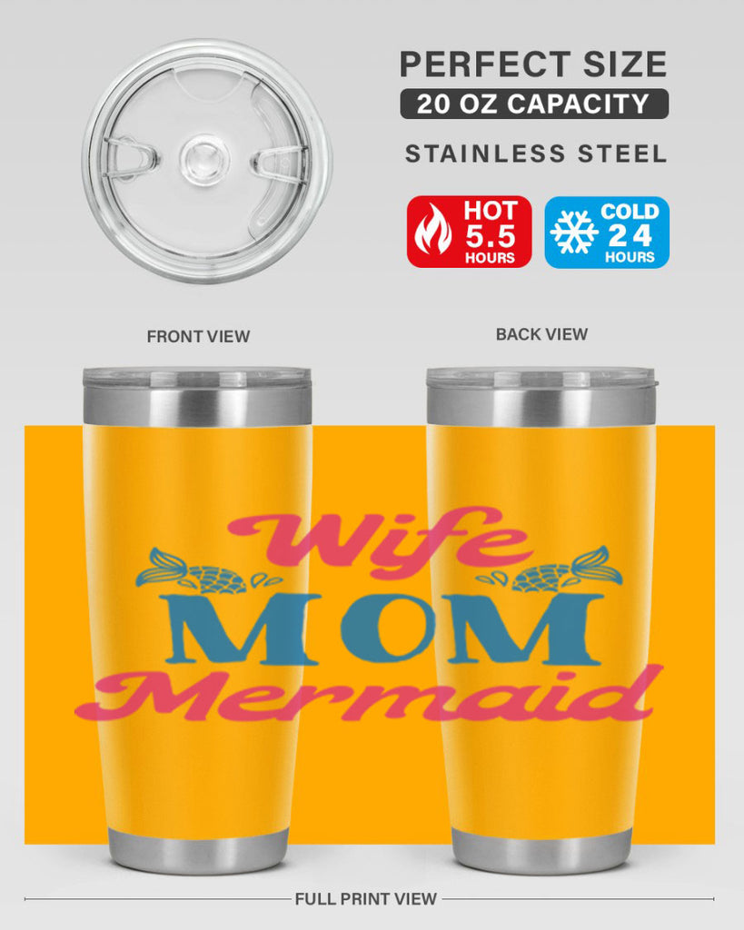 Wife Mom Mermaid 670#- mermaid- Tumbler