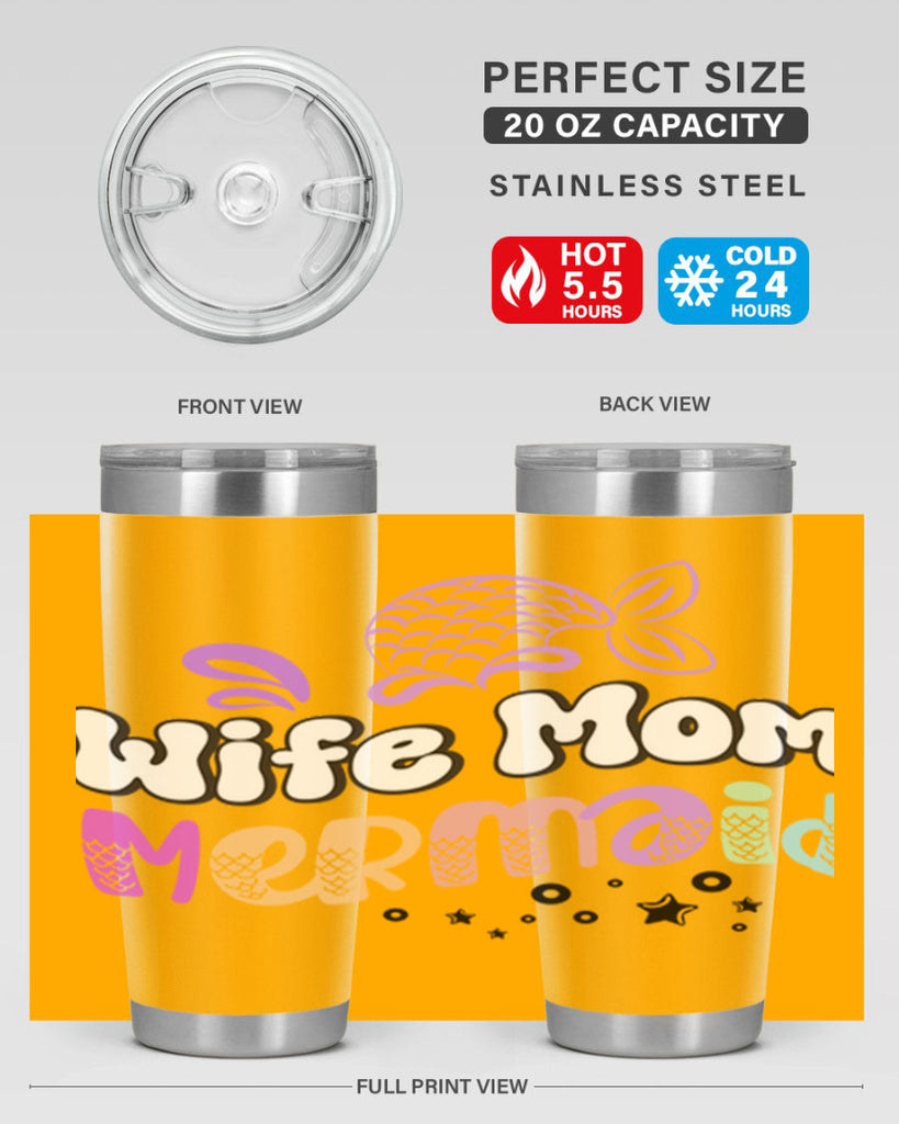Wife Mom Mermaid 676#- mermaid- Tumbler