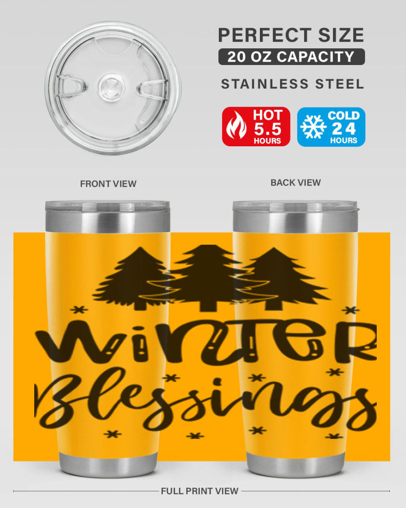 Winter Blessings 489#- winter- Tumbler
