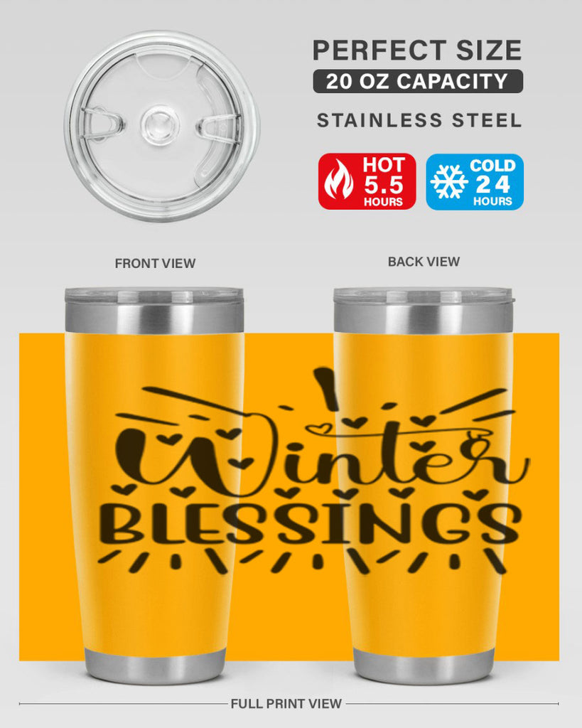 Winter Blessings 491#- winter- Tumbler