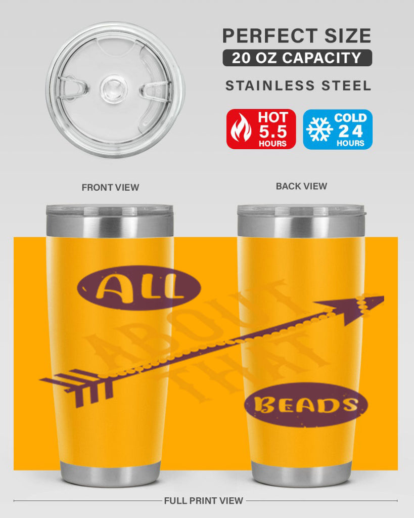 all about that beads 62#- mardi gras- Tumbler