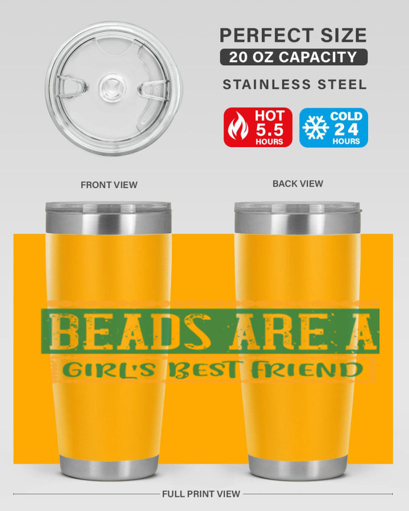 beads are a girls best friend 29#- mardi gras- Tumbler