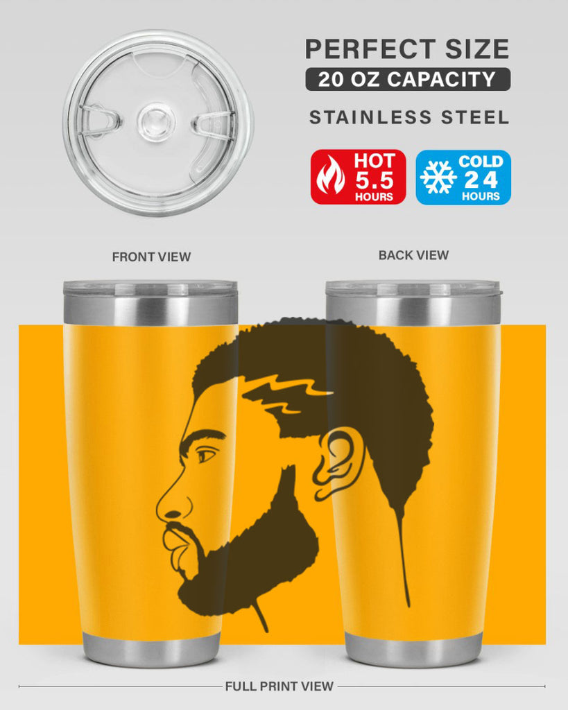 beardman 52#- black men - boys- tumbler
