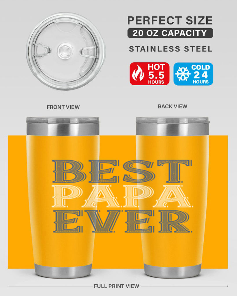 best papa ever 48#- grandpa - papa- Tumbler
