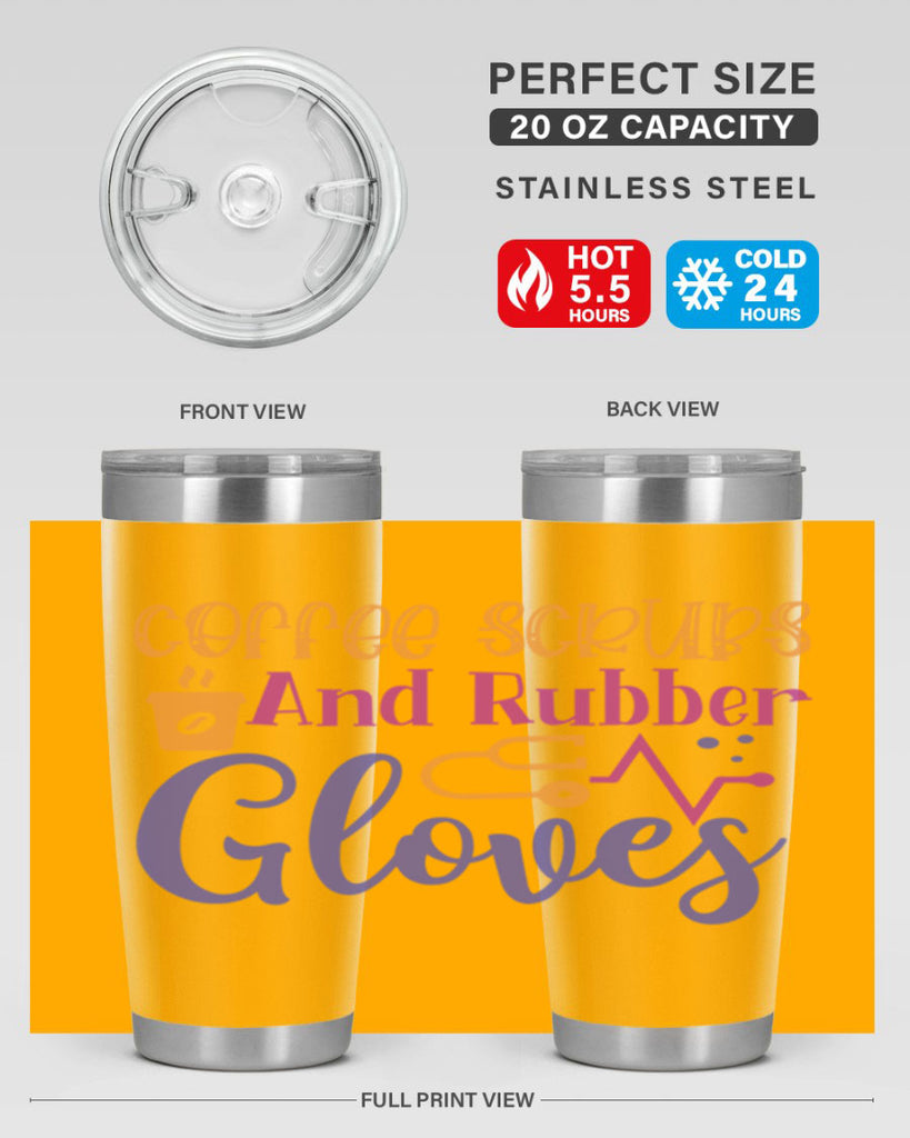 coffee scrubs and rubber gloves Style 392#- nurse- tumbler