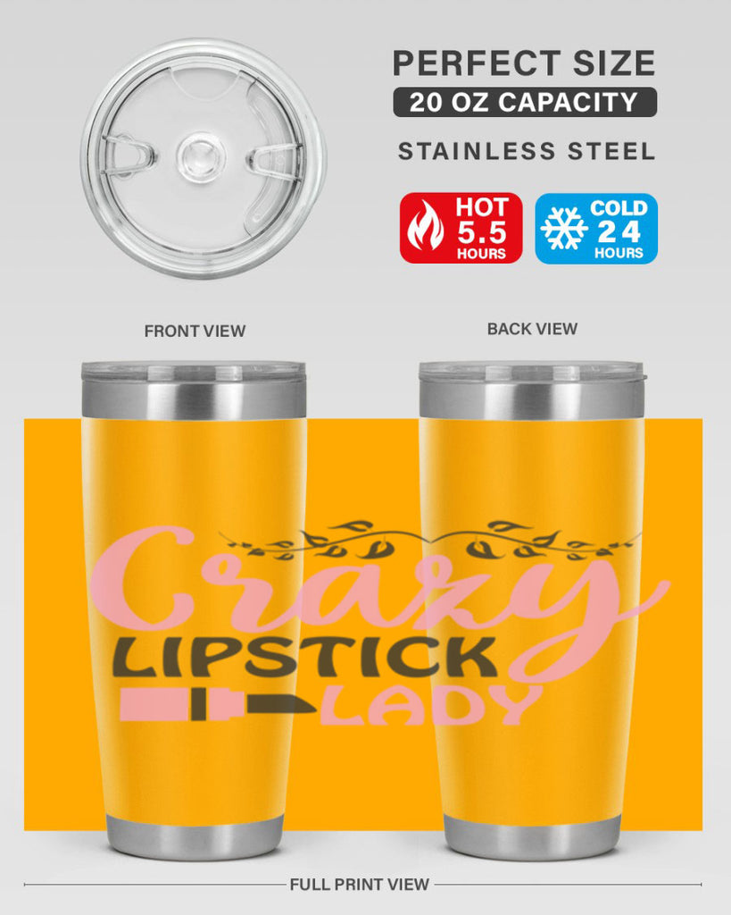 crazy lipstick lady Style 159#- make up- Tumbler