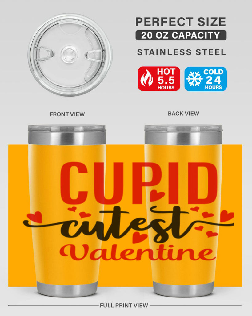 cupid cutest valentine 72#- valentines day- Tumbler