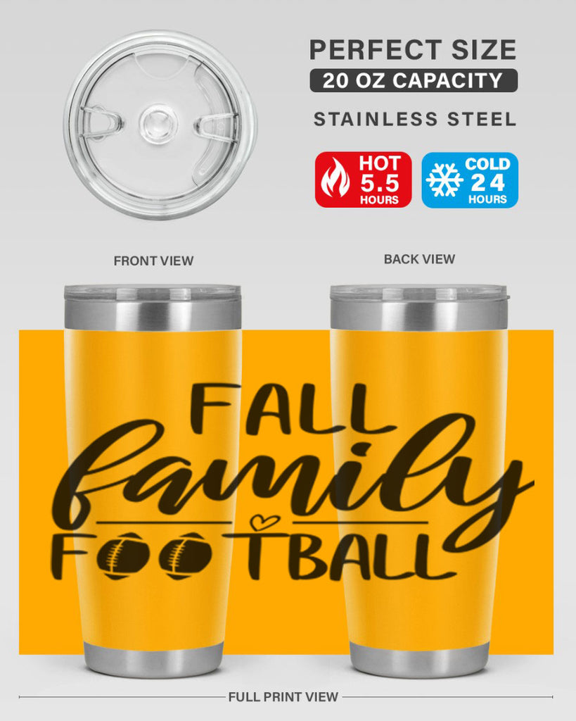 fall family football 100#- fall- Tumbler