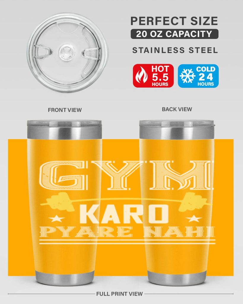 gym karo pare nahi 9#- gym- Tumbler
