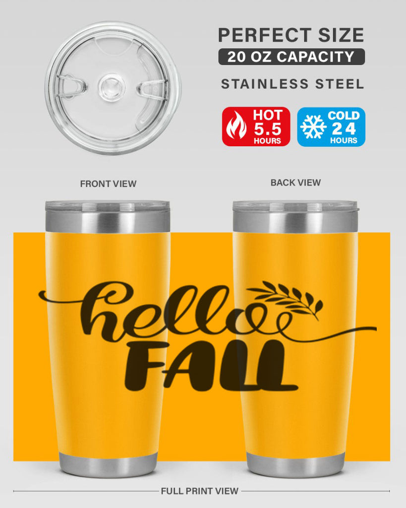 hello fall 54#- thanksgiving- Tumbler