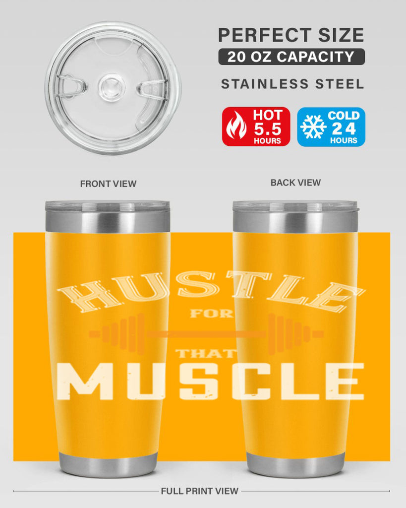 hustel for that muscle 92#- gym- Tumbler
