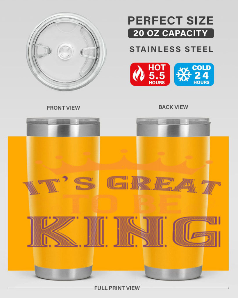 it’s great to be king 61#- mardi gras- Tumbler