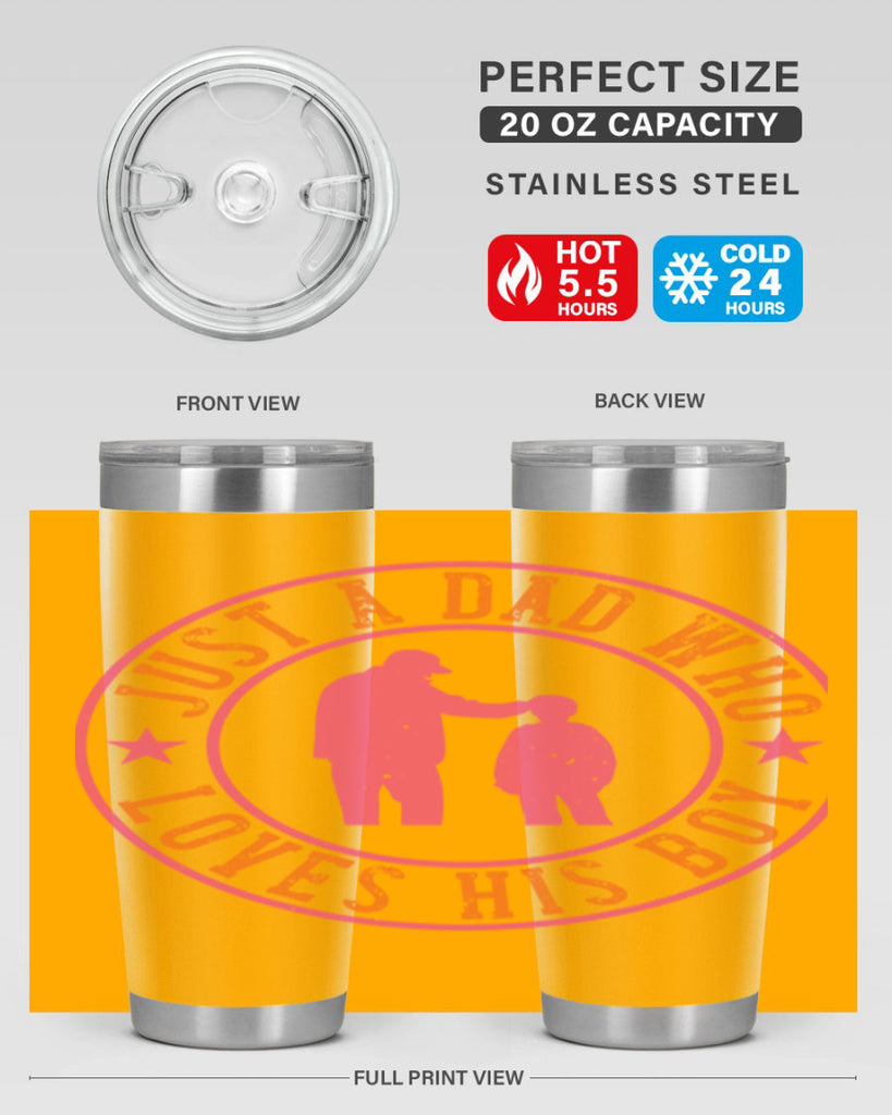 just a dad who loves his boy 192#- fathers day- Tumbler