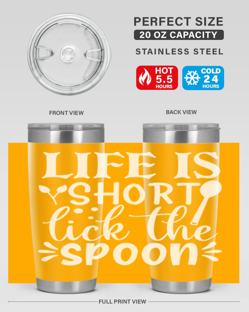 life is short lick the spoon 24#- kitchen- Tumbler