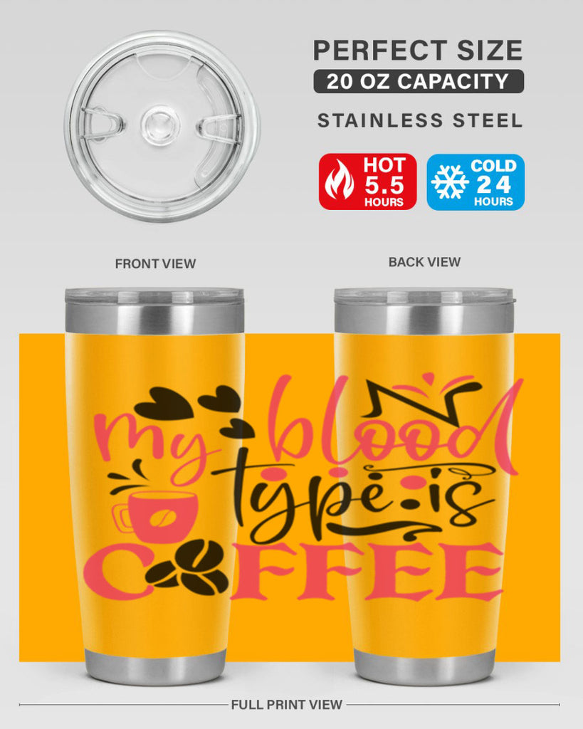 my blood type is coffee Style 375#- nurse- tumbler