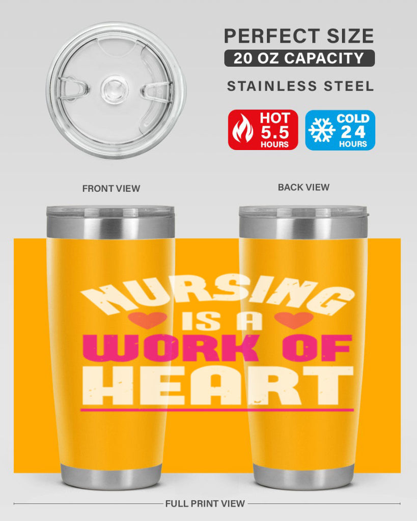 nursing is a work of heart Style 261#- nurse- tumbler
