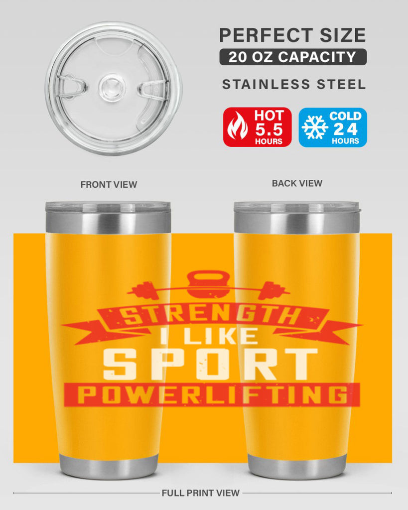 strength i like sport powerlifting 73#- gym- Tumbler