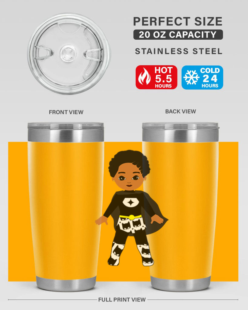 super kid 11#- black men - boys- tumbler
