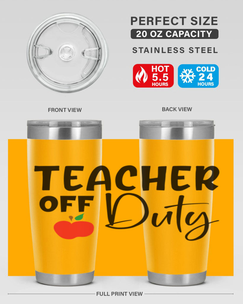 teacher off duty Style 140#- teacher- tumbler