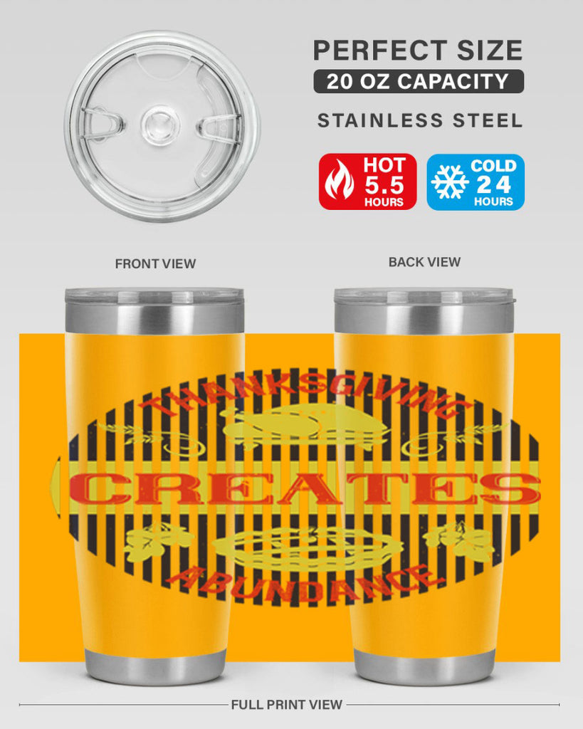 thanksgiving creates abundance 14#- thanksgiving- Tumbler
