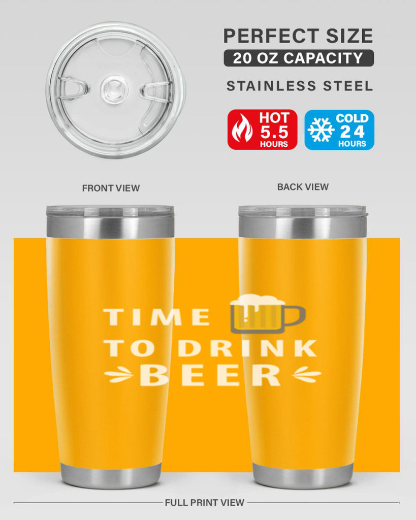 time to drink 7#- beer- Tumbler