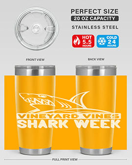 vineyard vines Shark Week Style 8#- shark  fish- Tumbler