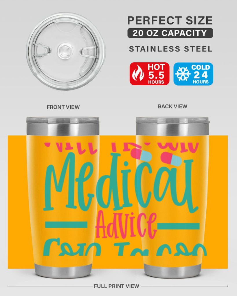 will trade medicau advice for tacos Style Style 8#- nurse- tumbler