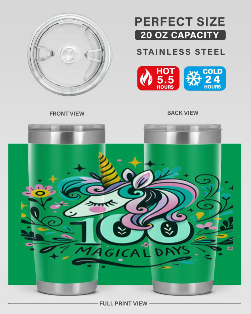 100 Day Magical Sublimation 27#- 100 days of school- Tumbler