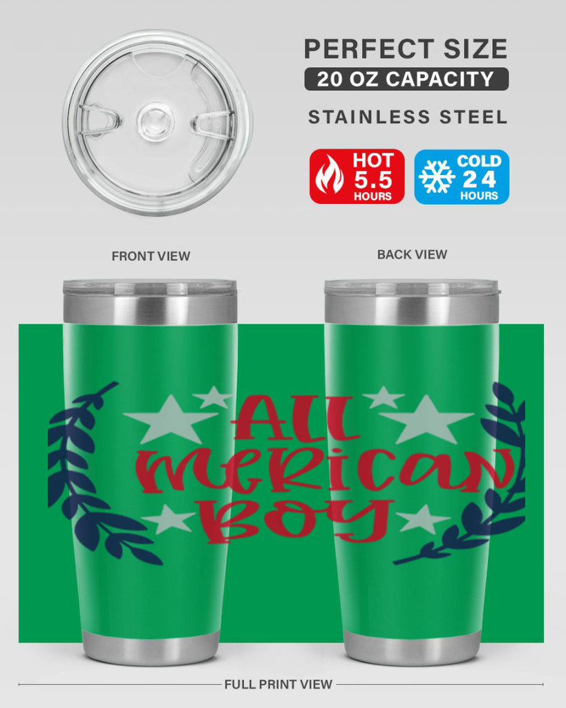 All Merican Boy Style 143#- Fourt Of July- Tumbler